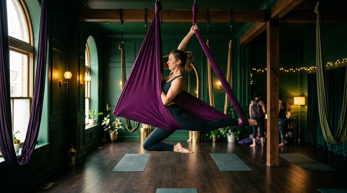 Aerial Yoga Teacher Training Master Instructor Banner ME Pilates Institute