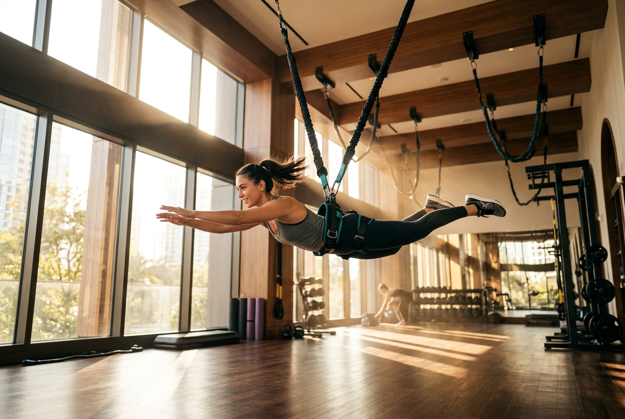 Ceiling Bungee Fitness Class