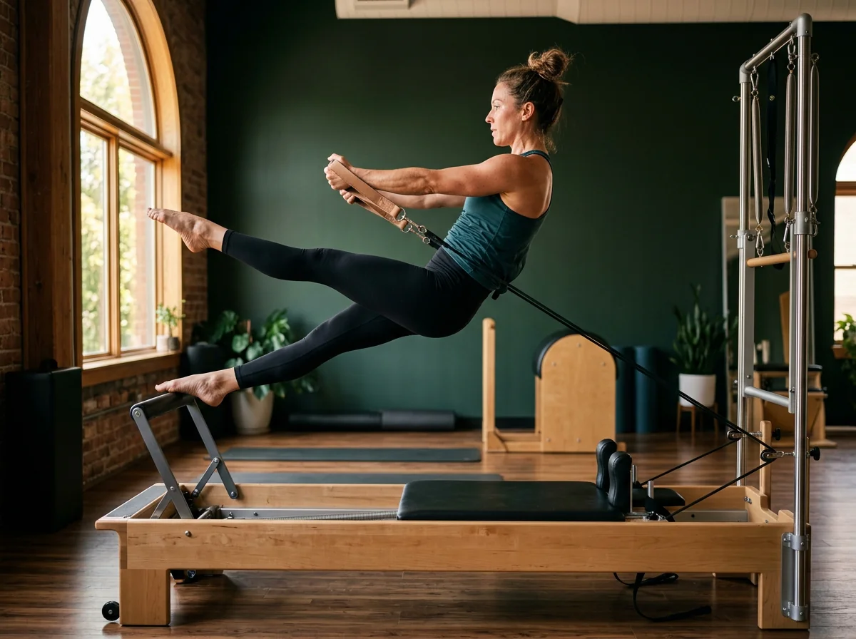 Cardio jumpboard exercise on Reformer carriage